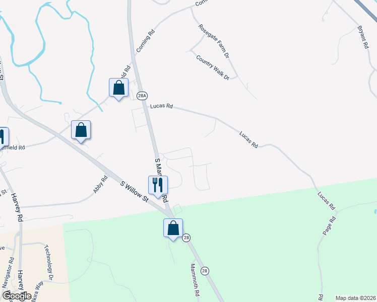 map of restaurants, bars, coffee shops, grocery stores, and more near 9 Bobcat Way in Manchester