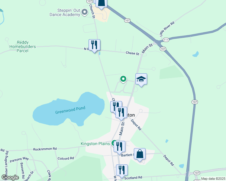 map of restaurants, bars, coffee shops, grocery stores, and more near 13 Church Street in Kingston