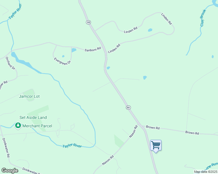 map of restaurants, bars, coffee shops, grocery stores, and more near 2 Surrey Lane in Hampton Falls