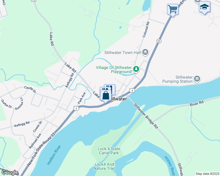 map of restaurants, bars, coffee shops, grocery stores, and more near 11 Palmer Street in Stillwater
