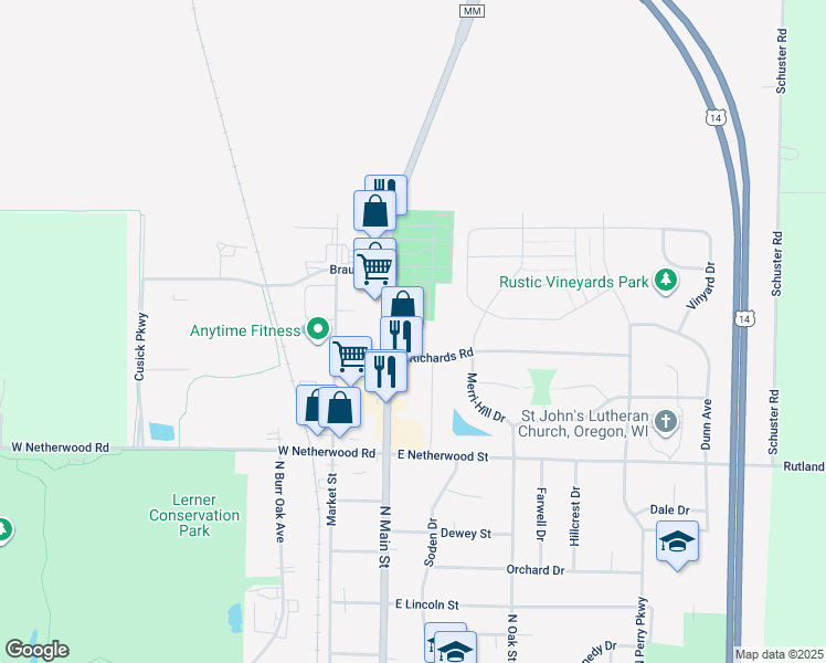 map of restaurants, bars, coffee shops, grocery stores, and more near 137 East Richards Road in Oregon