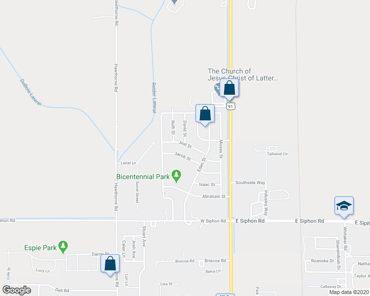 map of restaurants, bars, coffee shops, grocery stores, and more near 267 Joel Street in Pocatello