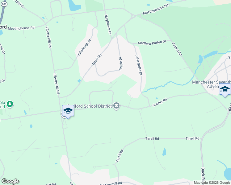 map of restaurants, bars, coffee shops, grocery stores, and more near 31 Wright Acres Road in Bedford