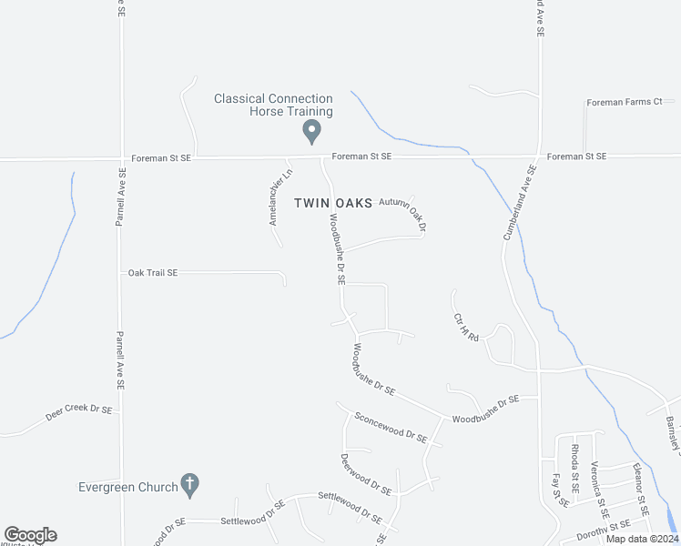 map of restaurants, bars, coffee shops, grocery stores, and more near 10657 Woodbushe Drive Southeast in Lowell