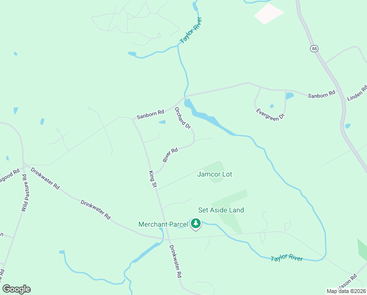 map of restaurants, bars, coffee shops, grocery stores, and more near River Road in Hampton Falls