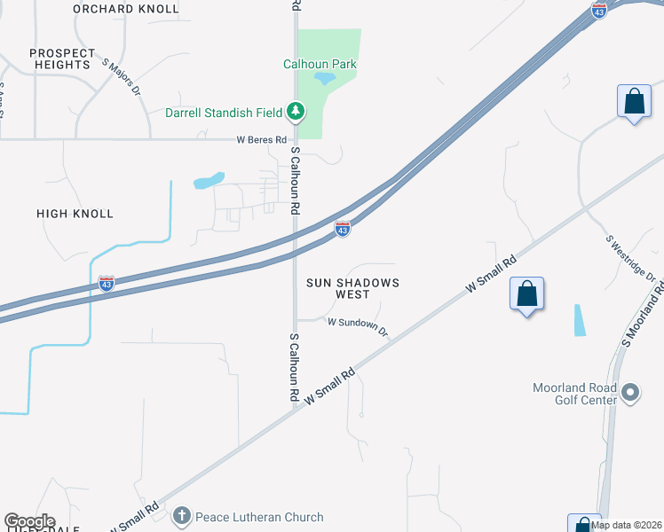 map of restaurants, bars, coffee shops, grocery stores, and more near 16940 West Shadow Drive in New Berlin