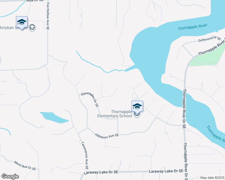 map of restaurants, bars, coffee shops, grocery stores, and more near 6775 Turnberry Drive Southeast in Grand Rapids