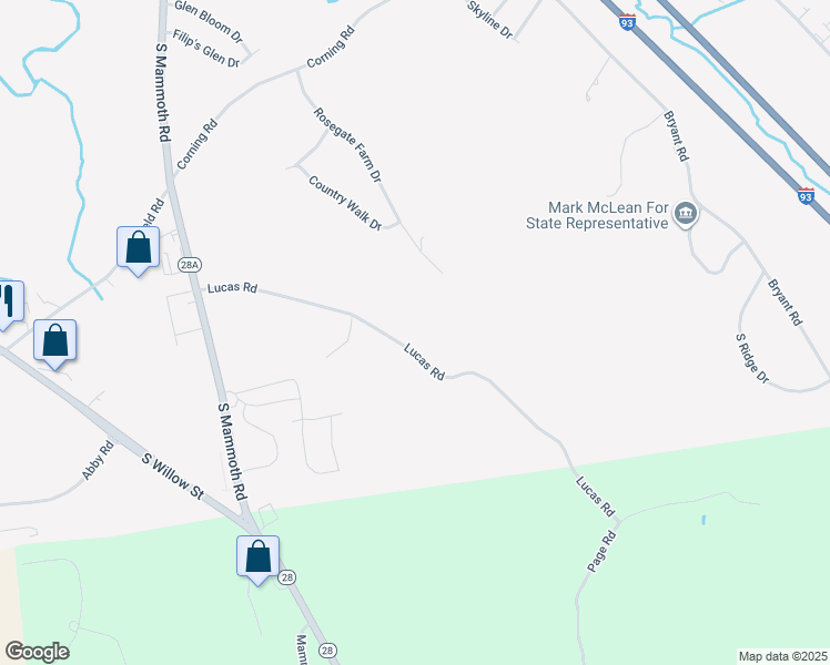 map of restaurants, bars, coffee shops, grocery stores, and more near 350 Lucas Road in Manchester