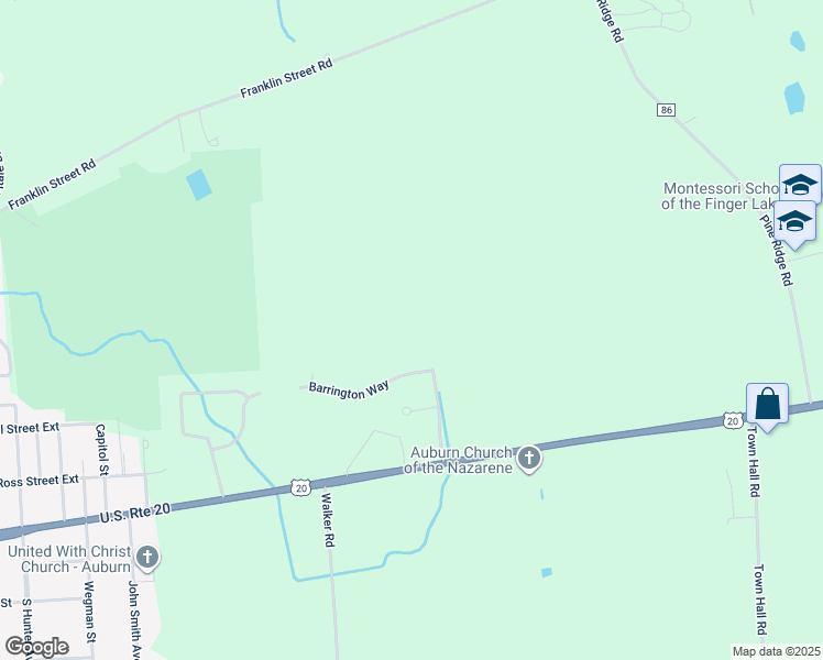map of restaurants, bars, coffee shops, grocery stores, and more near 3365 East Genesee Street in Auburn