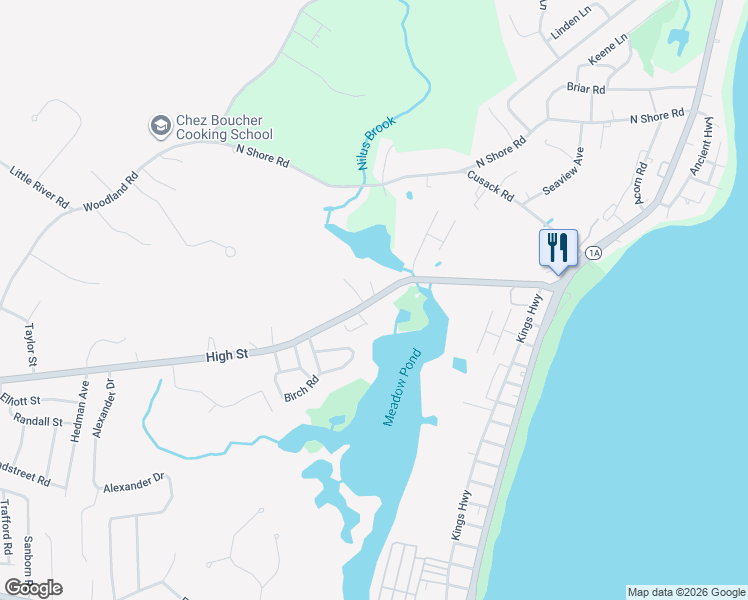 map of restaurants, bars, coffee shops, grocery stores, and more near 501 High Street in Hampton