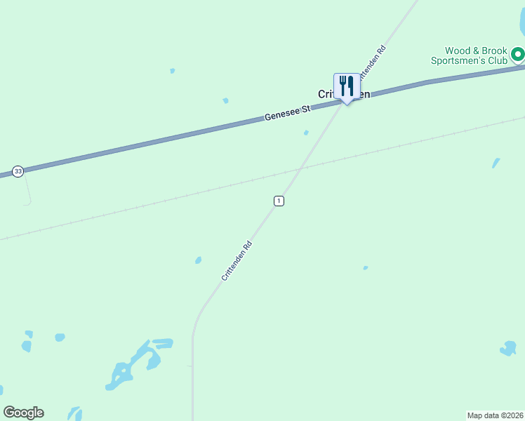 map of restaurants, bars, coffee shops, grocery stores, and more near 3406 Crittenden Road in Alden
