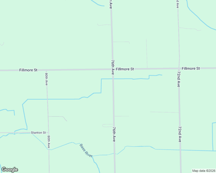 map of restaurants, bars, coffee shops, grocery stores, and more near 9439 76th Avenue in Hudsonville