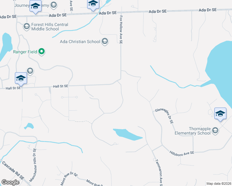 map of restaurants, bars, coffee shops, grocery stores, and more near 1215 Ballybunion Court Southeast in Grand Rapids