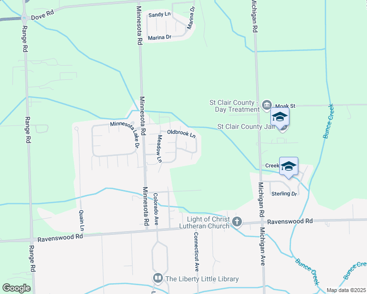 map of restaurants, bars, coffee shops, grocery stores, and more near 114 Oldbrook Lane in Port Huron