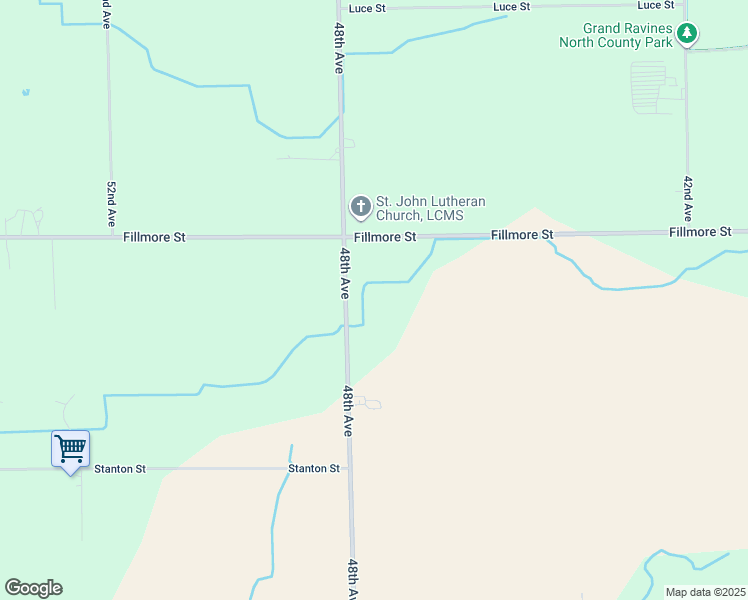 map of restaurants, bars, coffee shops, grocery stores, and more near 9510 48th Avenue in Hudsonville