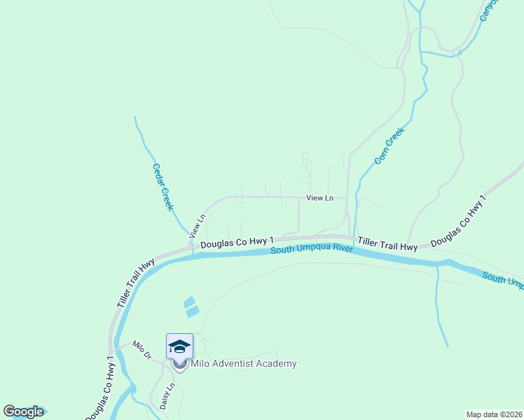 map of restaurants, bars, coffee shops, grocery stores, and more near 161 View Lane in Days Creek