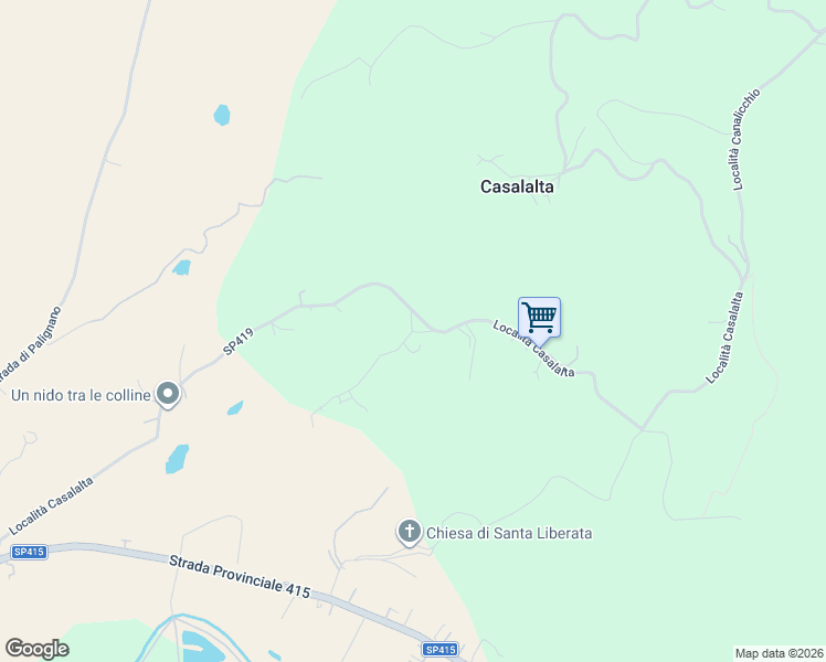 map of restaurants, bars, coffee shops, grocery stores, and more near 65 Località Casalalta in Province of Perugia