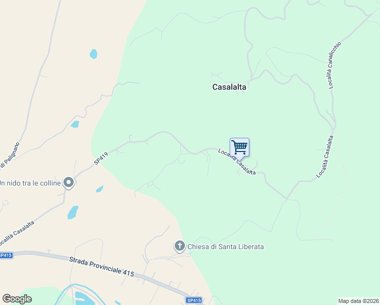 map of restaurants, bars, coffee shops, grocery stores, and more near 65 Località Casalalta in Province of Perugia