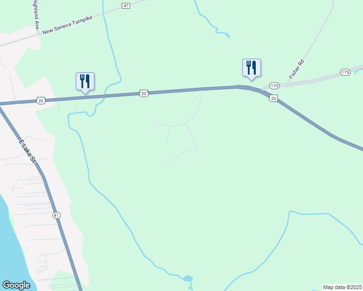 map of restaurants, bars, coffee shops, grocery stores, and more near 3542 Lost Hollow Road in Skaneateles