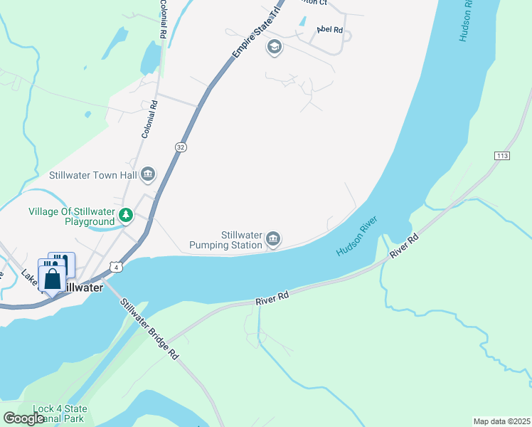 map of restaurants, bars, coffee shops, grocery stores, and more near 3 Ferry Lane in Stillwater