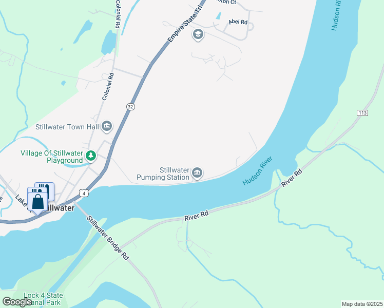 map of restaurants, bars, coffee shops, grocery stores, and more near 3 Ferry Lane in Stillwater