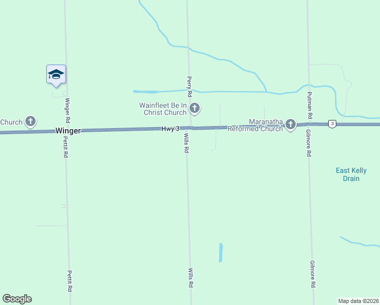 map of restaurants, bars, coffee shops, grocery stores, and more near 43091 Wills Road in Wainfleet