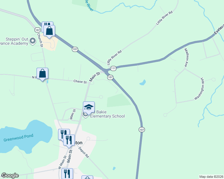 map of restaurants, bars, coffee shops, grocery stores, and more near 193 Main Street in Kingston