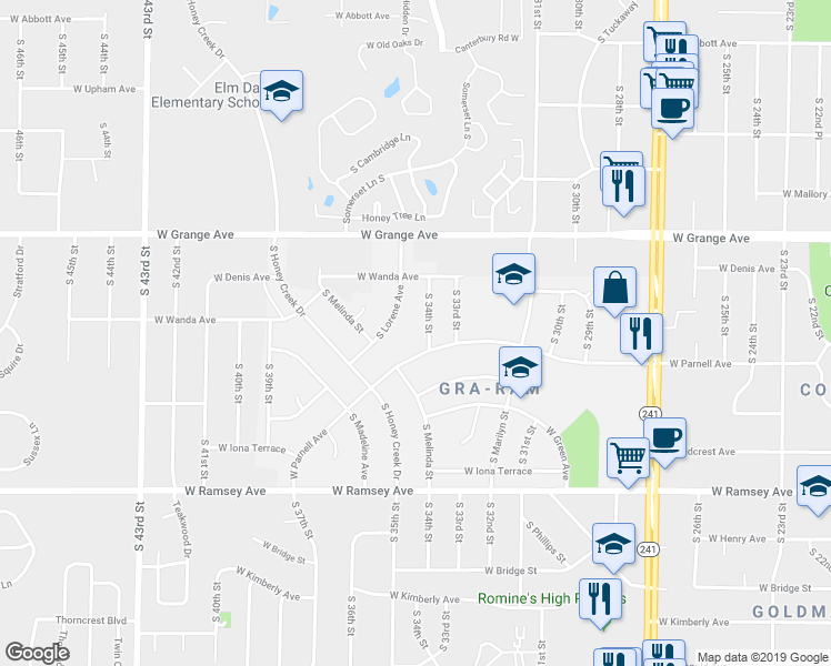 map of restaurants, bars, coffee shops, grocery stores, and more near 5647 South 34th Street in Milwaukee