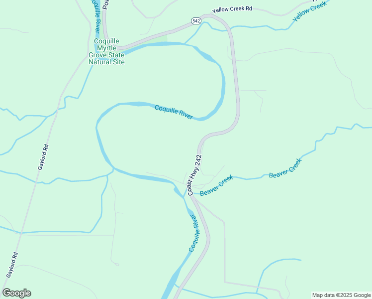 map of restaurants, bars, coffee shops, grocery stores, and more near Coast Highway 242 in Myrtle Point