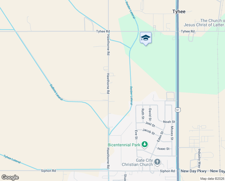 map of restaurants, bars, coffee shops, grocery stores, and more near 12568 North Hawthorne Road in Pocatello