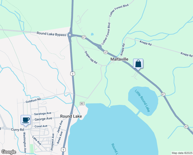 map of restaurants, bars, coffee shops, grocery stores, and more near 36 Maltaville Road in Mechanicville