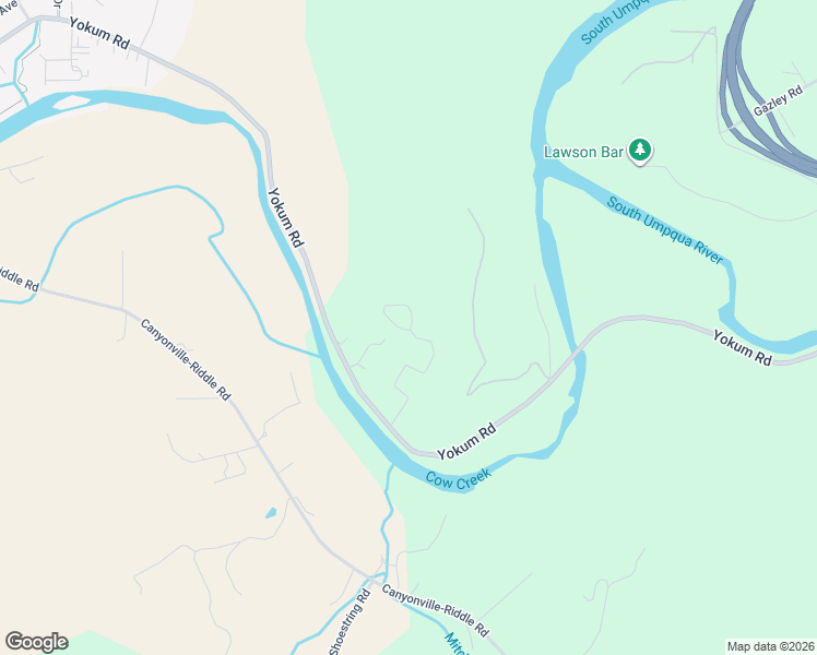 map of restaurants, bars, coffee shops, grocery stores, and more near 322 Winter Green Drive in Riddle