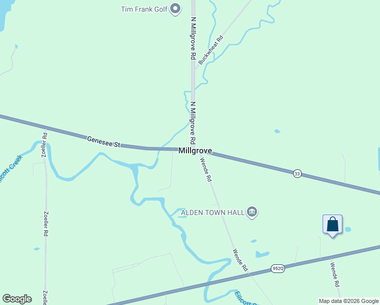 map of restaurants, bars, coffee shops, grocery stores, and more near 11649 Genesee Street in Alden