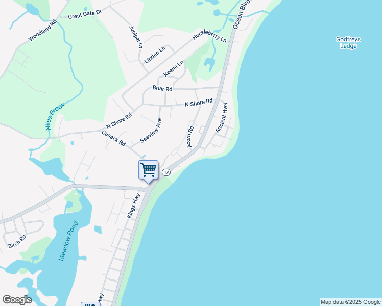 map of restaurants, bars, coffee shops, grocery stores, and more near 969 Ocean Boulevard in Hampton