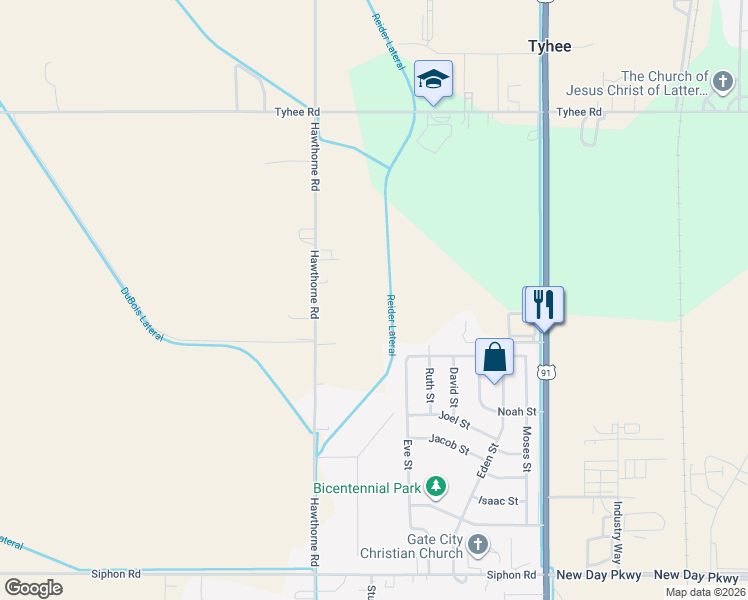 map of restaurants, bars, coffee shops, grocery stores, and more near 12568 North Hawthorne Road in Pocatello