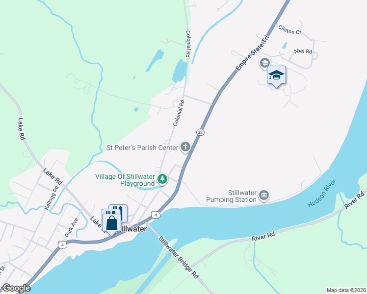 map of restaurants, bars, coffee shops, grocery stores, and more near 271 Hudson Avenue in Stillwater
