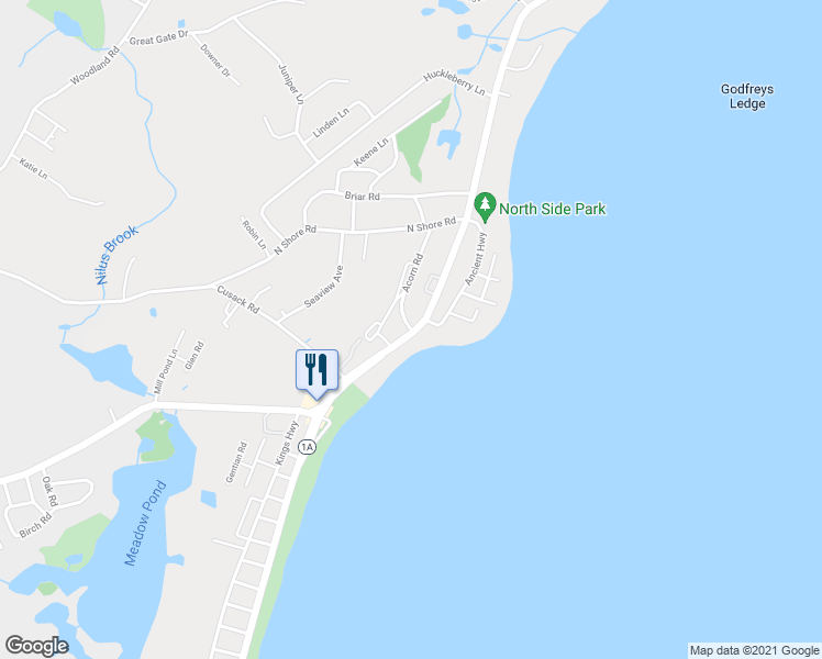 map of restaurants, bars, coffee shops, grocery stores, and more near 969 Ocean Boulevard in Hampton