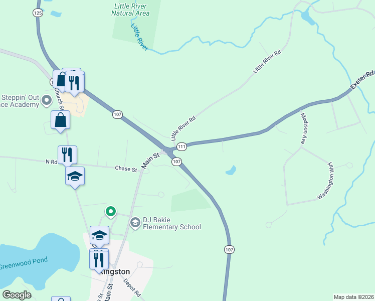 map of restaurants, bars, coffee shops, grocery stores, and more near 1 Exeter Road in Kingston