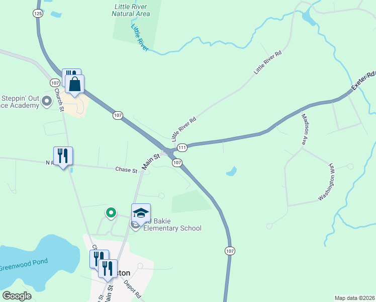 map of restaurants, bars, coffee shops, grocery stores, and more near 1 Exeter Road in Kingston