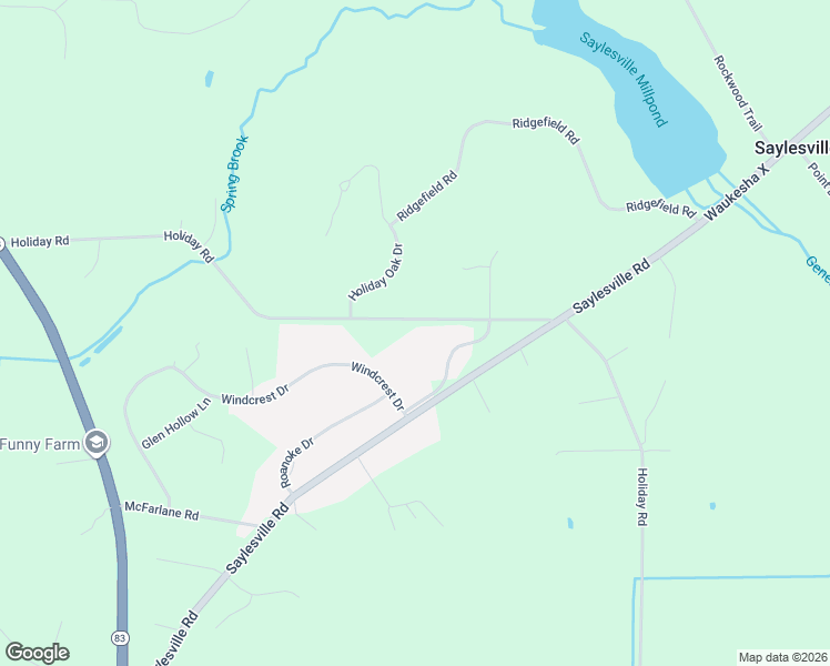 map of restaurants, bars, coffee shops, grocery stores, and more near W293S5561 Holiday Point Drive in Waukesha