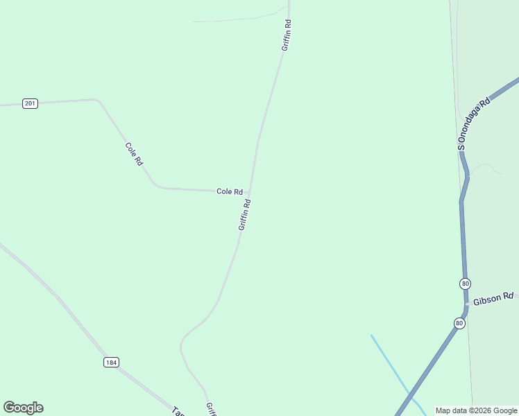 map of restaurants, bars, coffee shops, grocery stores, and more near 3600 Griffin Road in Syracuse