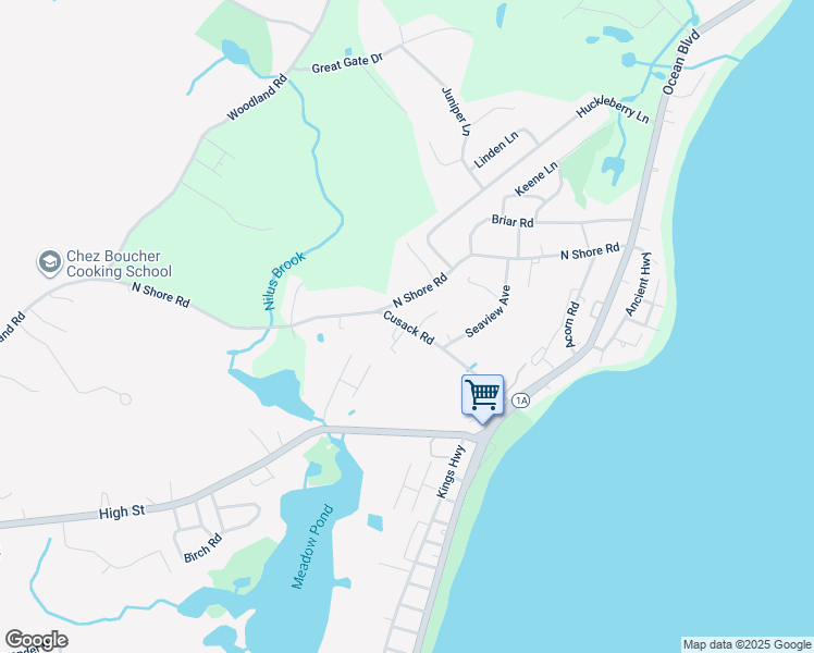 map of restaurants, bars, coffee shops, grocery stores, and more near 1 Salt Meadows in Hampton