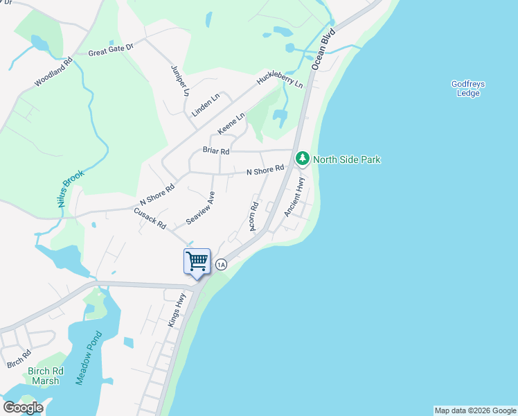 map of restaurants, bars, coffee shops, grocery stores, and more near 989 Ocean Boulevard in Hampton