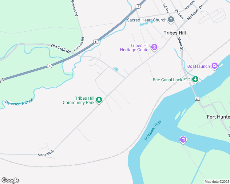 map of restaurants, bars, coffee shops, grocery stores, and more near 441 Mohawk Drive in Fonda
