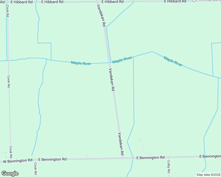 map of restaurants, bars, coffee shops, grocery stores, and more near 3600 Vandecarr Road in Owosso