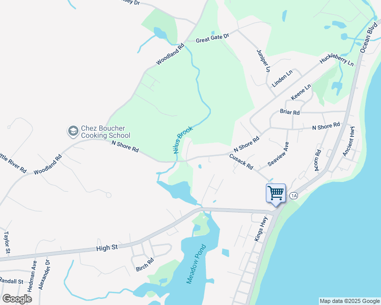 map of restaurants, bars, coffee shops, grocery stores, and more near 4 Quinlan Lane in Hampton