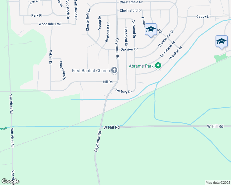 map of restaurants, bars, coffee shops, grocery stores, and more near 9171 Norbury Drive in Swartz Creek