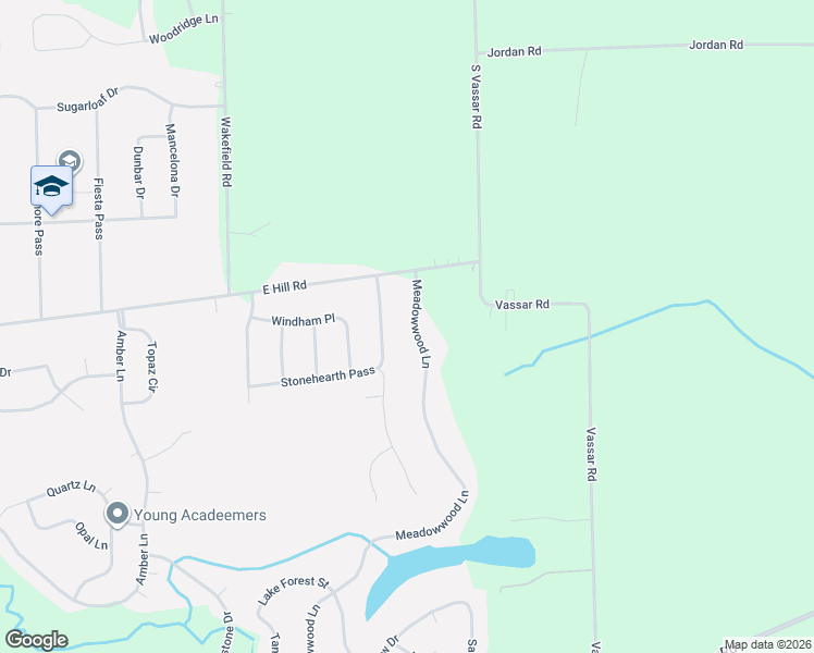map of restaurants, bars, coffee shops, grocery stores, and more near 6436 Stonehearth Pass in Grand Blanc