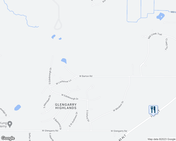 map of restaurants, bars, coffee shops, grocery stores, and more near 21288 West Barton Road in New Berlin