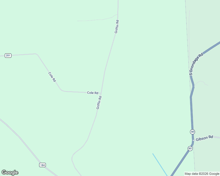 map of restaurants, bars, coffee shops, grocery stores, and more near 3600 Griffin Road in Syracuse